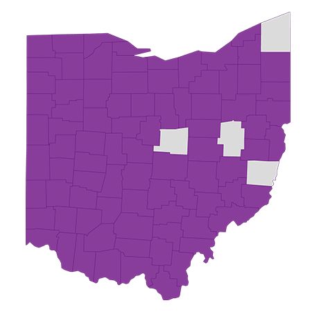 Ohio Medicare Advantage 2022 Counties Coverage Map