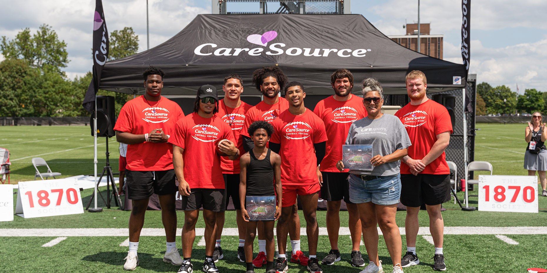 Ohio State University and Care Source Football Pro Camp