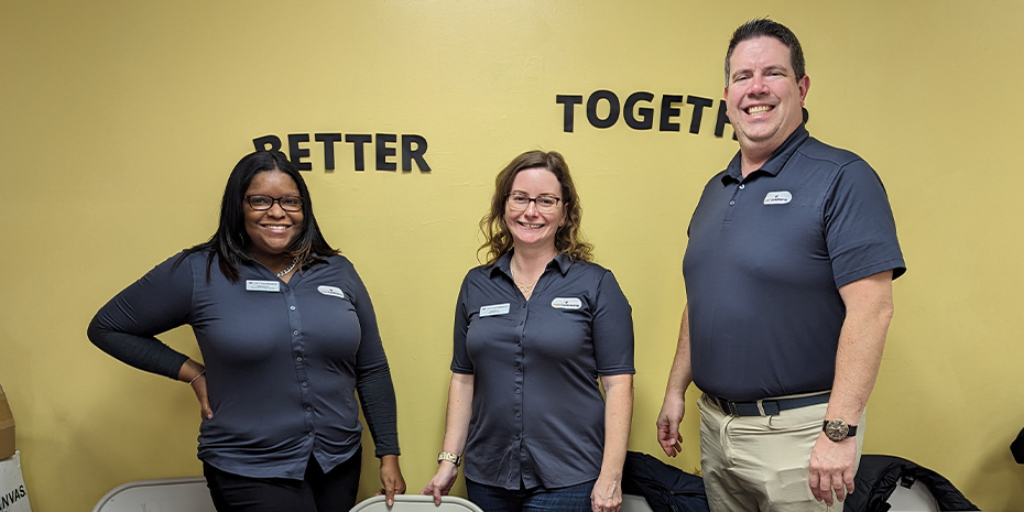 Shown left to right: Channa Cuba, Health Outreach Specialist, HAP CareSource, Claire Campos, Community Based Care Manager, HAP CareSource and Chip Tischer, Director of Community Marketing, HAP CareSource