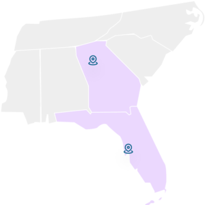 map of coverage in Atlanta and Georgia