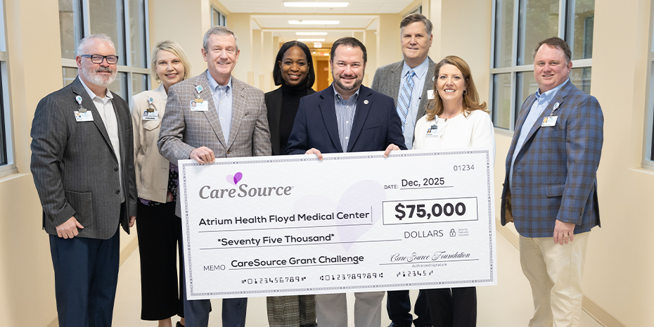 Atrium Health Floyd Medical Center (Atrium Health Floyd) has been awarded $75,000 as part of the 2025 CareSource Foundation Grant Challenge.