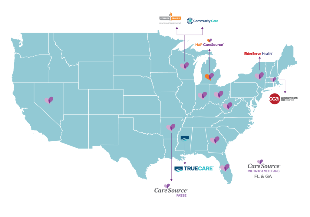 CareSource Family of Companies Map