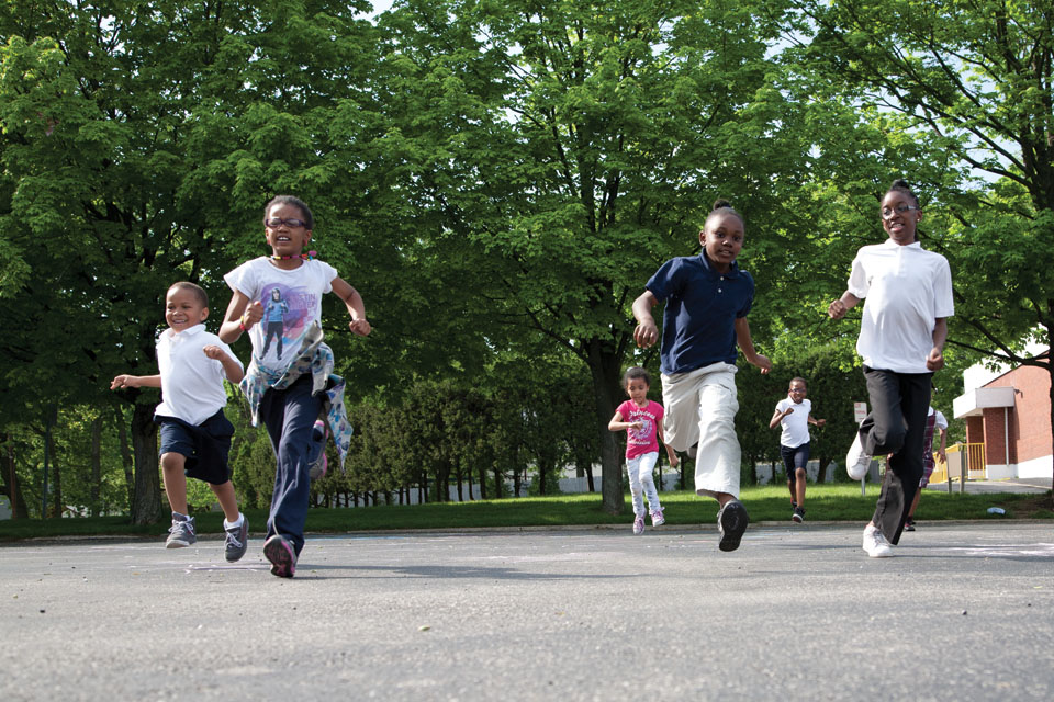Children Running in a Park